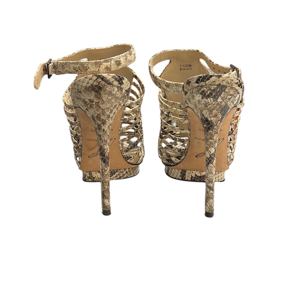 Brian Atwood Calista Platform Python Sandals Size… - image 6